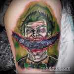 fotó a 17 -es számú joker tetoválásról - a minta hűvös változata, amely könnyen használható átalakítására és joker tetoválásként történő alkalmazására a hátán