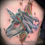 A meglévő egyszarvú tetoválás hűvös változata - a rajz alkalmas pegasus egyszarvú tetováláshoz