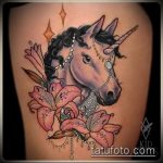 A kész egyszarvú tetoválás eredeti változata - a rajz alkalmas egyszarvú tetoválásra a hátán