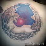 Egy teszt példa egy kész egyszarvú tetoválásra - a rajz alkalmas egyszarvú tetoválásra a lábán