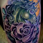 A kész egyszarvú tetoválás tesztverziója - a rajz alkalmas egyszarvú tetováláshoz a karon