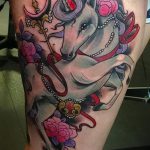 Eredeti példa egy meglévő egyszarvú tetoválásra - a rajz alkalmas egyszarvú tetováláshoz rosa tatu egyszarvú geometriában