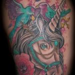 Az egyszarvú tetoválás tesztpéldája - a rajz alkalmas egyszarvú tetoválásra férfiak számára