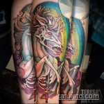 Érdekes példa a meglévő egyszarvú tetoválásra - a rajz alkalmas egyszarvú tetoválásra a karon