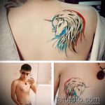 Egy meglévő unikornis tetoválás egyedülálló példája - a rajz alkalmas egyszarvú tetoválás helyére