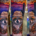 fénykép a mosómedve tetoválásról, 275. sz. - a kép hűvös változata, amely sikeresen használható változtatásra és alkalmazásra, mint egy mosómedve tetoválás képe a borjún