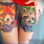 fotó a mosómedve tetoválásról, 456. sz. - a minta hűvös változata, amely jól használható egy mosómedve vázlatának átalakítására és felhelyezésére a vállára tetoválásként