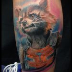 fotó a mosómedve tetoválás 38 -as számáról - a minta exkluzív változata, amely könnyen használható feldolgozásra és tetoválásként vázlatként egy mosómedve vállára