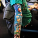 A tetováló sündisznó eredeti változata - a rajz alkalmas tetováló sündisznónak a karon lévő ködben