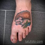 A kész sündisznó tetoválás eredeti változata - a rajz alkalmas sündisznó tetováláshoz szemüveggel