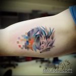 A tetováló sündisznó tesztpéldája - a rajz alkalmas sündisznó tetoválására a gyomorban