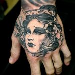 снимка на татуировка на гейша # 768 - готина версия на модела, която може лесно да се използва за трансформиране и прилагане като татуировка на самурайска гейша