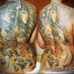 снимка на татуировка гейша номер 381 - интересна версия на модела, която може успешно да се използва за промяна и приложение като татуировка на гейша на стомаха