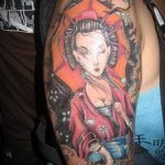 снимка на гейша татуировка # 840 - готина версия на модела, която може да се използва добре за промяна и приложение като татуировка на гейша със сакура