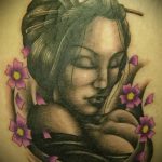 снимка на гейша татуировка номер 289 - готина версия на модела, която може успешно да се използва за преразглеждане и приложение като татуировка на гейша по целия гръб
