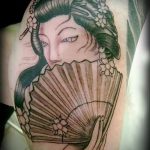 снимка на гейша татуировка # 837 - готина версия на модела, която може успешно да се използва за промяна и приложение като татуировка на гейша с вентилатор