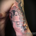 снимка на татуировка гейша № 746 - достойна версия на модела, която може да се използва добре за трансформиране и прилагане както на татуировка на гейша, така и на маска от хания