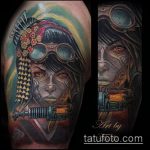 снимка на татуировка на гейша № 160 - готина версия на рисунка, която може успешно да се използва за преразглеждане и приложение като татуировка на гейша с вентилатор