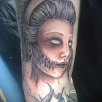 снимка на гейша татуировка № 757 - готина версия на модела, която може да се използва добре за промяна и приложение като татуировка на гейша и самурай