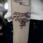 Fénykép egy gepárd tetoválásról 12.01.2020 №003 -gepárd tetoválás