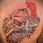 fotó a gladiátor tetoválásról №168 - a minta méltó változata, amely könnyen használható átalakításra és gladiátor tetoválásként történő alkalmazásra a borjún