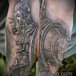 fotó a 964 -es gladiátor tetoválásról - a minta érdekes változata, amely sikeresen használható a véglegesítéshez és a gladiátor tetováláshoz a hátoldalon