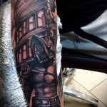 fotó a 478 -as számú gladiátor tetoválásról - a minta hűvös változata, amely könnyen használható felülvizsgálatra és alkalmazásra gladiátor tetoválásként a karon