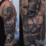 fotó a 966 -os gladiátor tetoválásról - a minta egyedi változata, amely sikeresen használható felülvizsgálatra és alkalmazásra gladiátor tetoválásként a hátoldalán