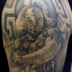 fotó a gladiátor tetoválásról # 464 - a minta exkluzív változata, amely jól használható változtatásra és tetováló gladiátorként történő alkalmazásra szárnyakkal
