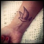 fotó egy galamb tetoválásról # 987 - a rajz méltó változata, amely sikeresen használható a tetoválás véglegesítésére és alkalmazására, mint egy békegalamb