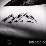 fotó a 62 -es számú hegyi tetoválásról - a minta egyedi változata, amely jól használható változtatásra és hegyi tetoválás akvarellként történő alkalmazására