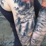fotó a 118 -as számú hegyi tetoválásról - a minta exkluzív változata, amely sikeresen használható hegyi folyó tetoválásként történő átalakítására és alkalmazására