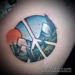 fotó a hegyi tetoválásról # 526 - a minta egyedi változata, amely könnyen használható felülvizsgálathoz és a tetoválás hajnalhoz hasonló alkalmazásához