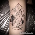 fotó a 282 -es hegyi tetoválásról - a kép hűvös változata, amely jól használható a hegyek körkörös feldolgozására és alkalmazására tetoválásként