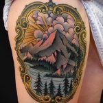 fotó a 153. számú hegyi tetoválásról - a minta érdekes változata, amelyet sikeresen lehet használni felülvizsgálatra és tetoválásként hegyi egyiptomban