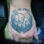 fotó a 351. számú hegyi tetoválásról - a minta érdekes változata, amely sikeresen használható hegyi erdei tetoválásként való átalakításra és alkalmazásra