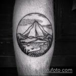 fotó a 14. számú hegyi tetoválásról - a minta egyedi változata, amelyet sikeresen lehet használni a hegyek körben történő felülvizsgálatához és tetováláshoz