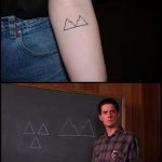 fotó a 224. számú hegyi tetoválásról - a minta exkluzív változata, amely könnyen használható feldolgozásra és hegyi tetoválásként a mellkasra