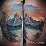 fotó a hegyi tetoválásról # 462 - a minta hűvös változata, amely könnyen használható hegyi és holdtetoválásként történő feldolgozásra és alkalmazásra