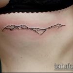 fotó a hegyi tetoválásról # 596 - a minta hűvös változata, amely könnyen használható hegyi és hó tetoválásként történő feldolgozásra és alkalmazásra