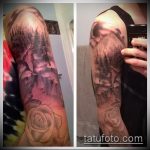 fotó a hegyi tetoválásról # 597 - a kép hűvös változata, amely jól használható hegyek átalakítására és felhelyezésére a karra tetoválásként