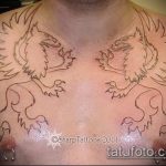 fotó a 39 -es számú tetováló griffről - a minta érdekes változata, amely könnyen használható változtatásra és tetoválás griffként történő alkalmazására a karon