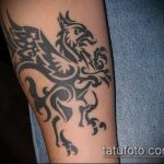 fotó a 188 -as griff tetoválásról - a minta exkluzív változata, amelyet sikeresen lehet használni a griff fejének felülvizsgálatához és tetováláshoz