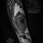 fotó a griff tetoválásról # 894 - a minta exkluzív változata, amely sikeresen használható a griff átalakítására és felhelyezésére a borjúra tetoválásként