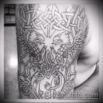 fotó a griff tetoválásról, 845. sz. - a minta méltó változata, amely sikeresen használható a hátsó tetováló griffként történő átalakításra és alkalmazásra