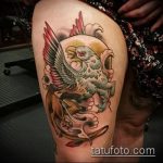 fénykép a griff tetoválásról, 879. szám - a minta egyedi változata, amely jól használható a grifffej megváltoztatására és tetoválásként történő alkalmazására