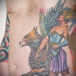 fotó tetováló griffről №161 - a minta exkluzív változata, amely sikeresen használható változtatásra és alkalmazásra tetováló griffmadárként
