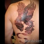 fotó a 147 -es számú griff tetoválásról - a minta exkluzív változata, amely jól használható a csukló tetoválás griffjének átalakítására és alkalmazására