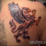 fotó a 910 -es számú tetováló griffről - a minta hűvös változata, amely jól használható a finomításhoz és az alkar tetoválás griffjeként való alkalmazásához