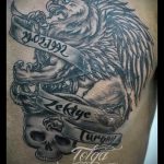 fotó a griff tetoválásról, 469. szám - a minta hűvös változata, amely jól használható a lányok grifftetoválására